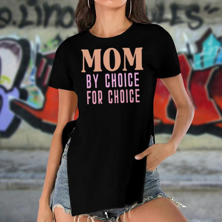 Mom By Choice For Choice &8211 Mother Mama Momma Women's Short Sleeves T-shirt With Hem Split
