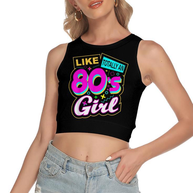 Cool 80S Girl Retro Fashion Throwback Culture Party Lover  Women's Sleeveless Bow Backless Hollow Crop Top