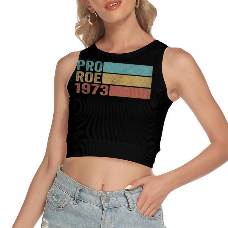 Pro Roe 1973  V7 Women's Sleeveless Bow Backless Hollow Crop Top