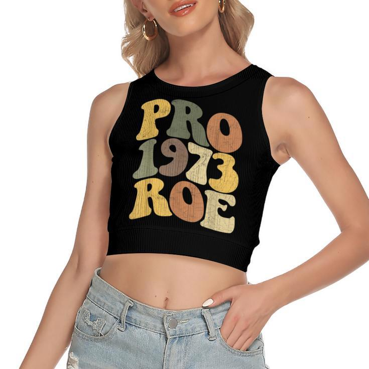 Pro Roe 1973  V8 Women's Sleeveless Bow Backless Hollow Crop Top
