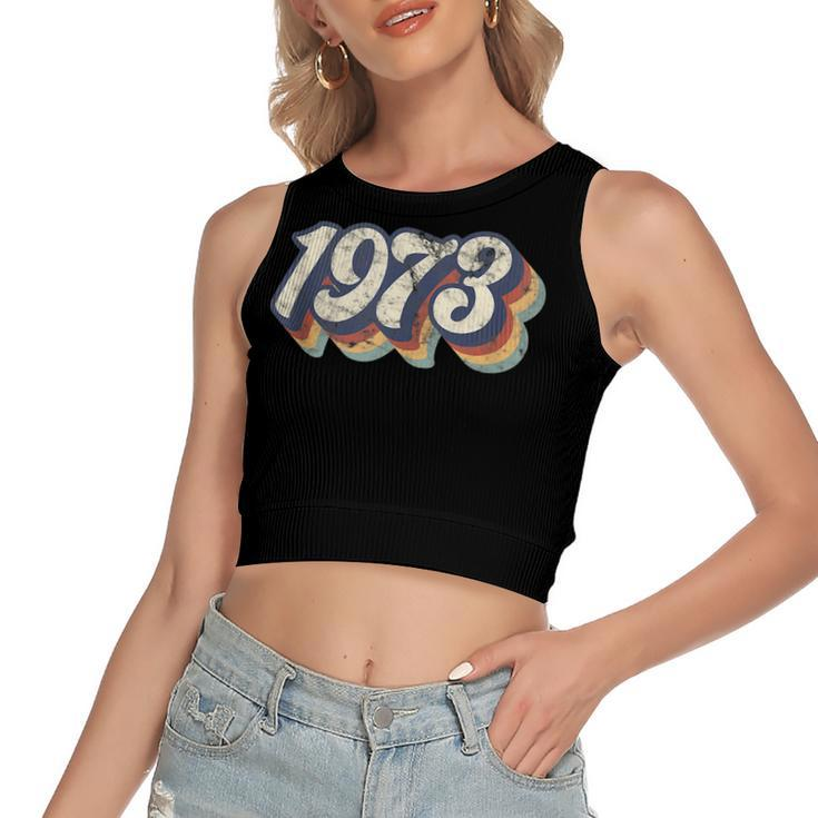 Vintage 1973 Pro Roe  Women's Sleeveless Bow Backless Hollow Crop Top