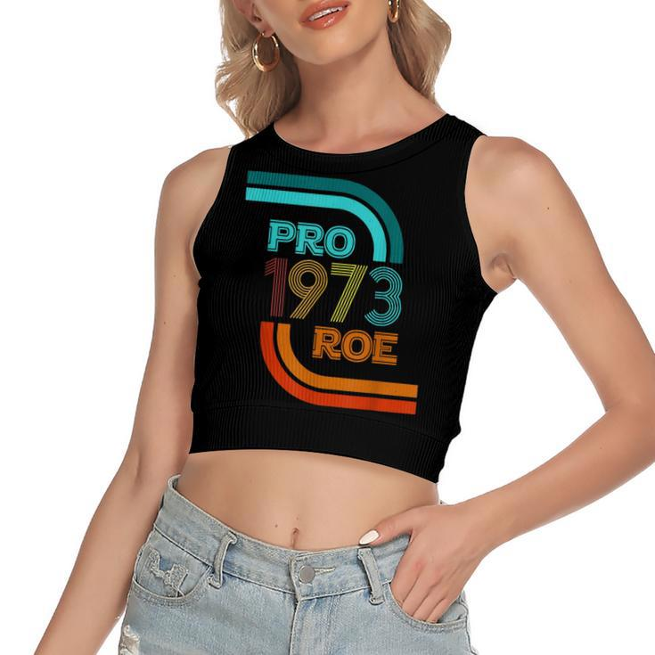 Vintage Pro Choice Feminist 1973 My Body My Choice  Women's Sleeveless Bow Backless Hollow Crop Top