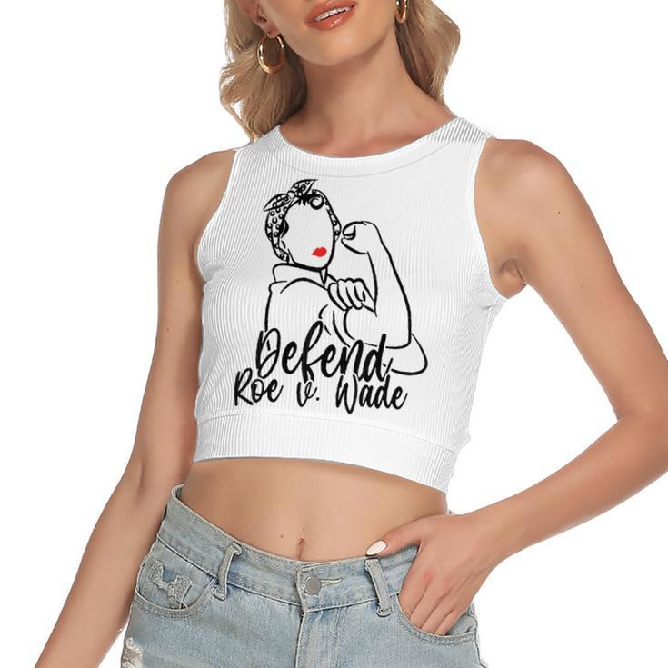 Defend Roe V Wade Pro Abortion Rights Pro Choice Feminist  Women's Sleeveless Bow Backless Hollow Crop Top