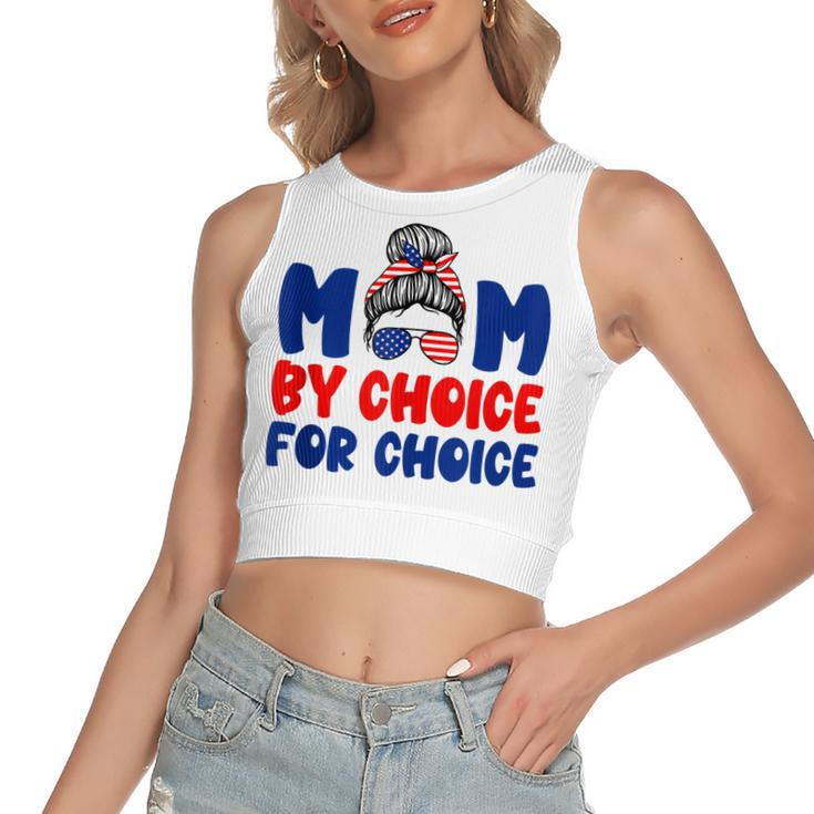 Mother By Choice For Choice Pro Choice Feminist Women Rights  Women's Sleeveless Bow Backless Hollow Crop Top