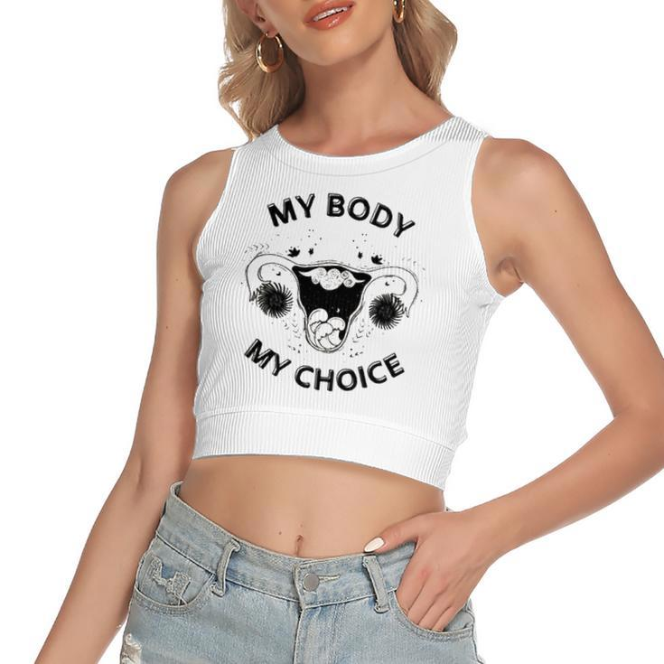 Pro-Choice Texas Power My Uterus Decision Roe Wade Women's Crop Top Tank Top