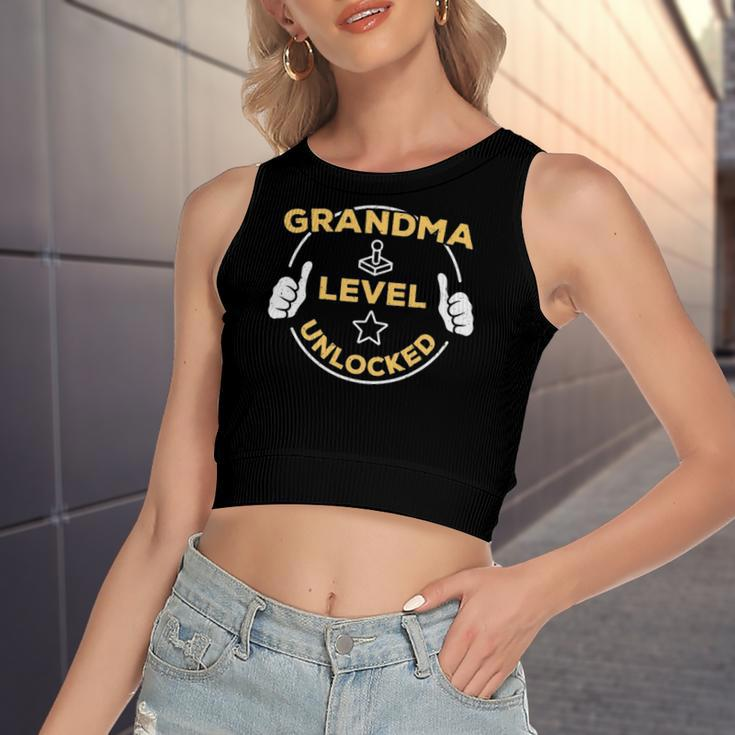 Grandma Level Unlocked Soon To Be Grandma Women's Crop Top Tank Top