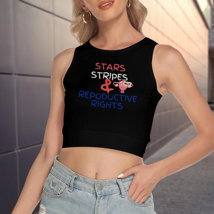 Stars Stripes And Reproductive Rights Roe V Wade Overturn Fight For Women&8217S Rights Women's Crop Top Tank Top