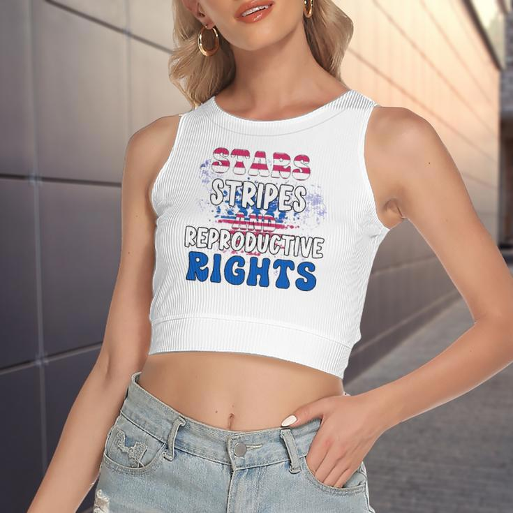 Stars Stripes Reproductive Rights 4Th Of July 1973 Protect Roe Women&8217S Rights Women's Crop Top Tank Top