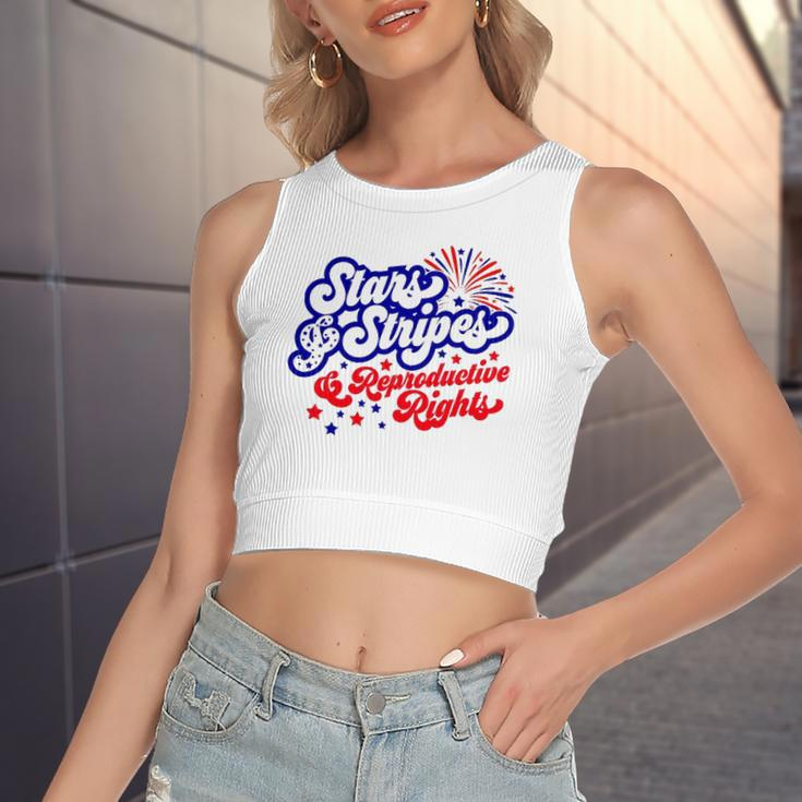 Stars Stripes Reproductive Rights Pro Roe 1973 Pro Choice Women&8217S Rights Feminism Women's Crop Top Tank Top
