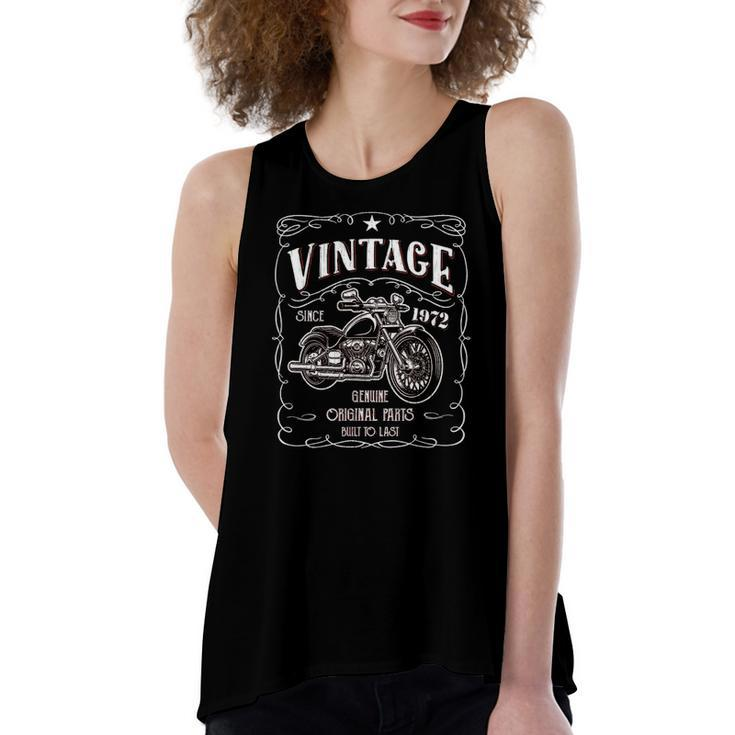 50Th Birthday 1972 Vintage Classic Motorcycle 50 Years Women's Loose Tank Top