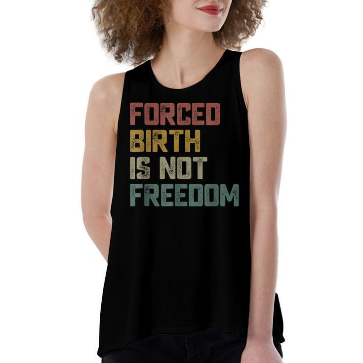 Forced Birth Is Not Freedom Feminist Pro Choice  V2 Women's Loose Fit Open Back Split Tank Top