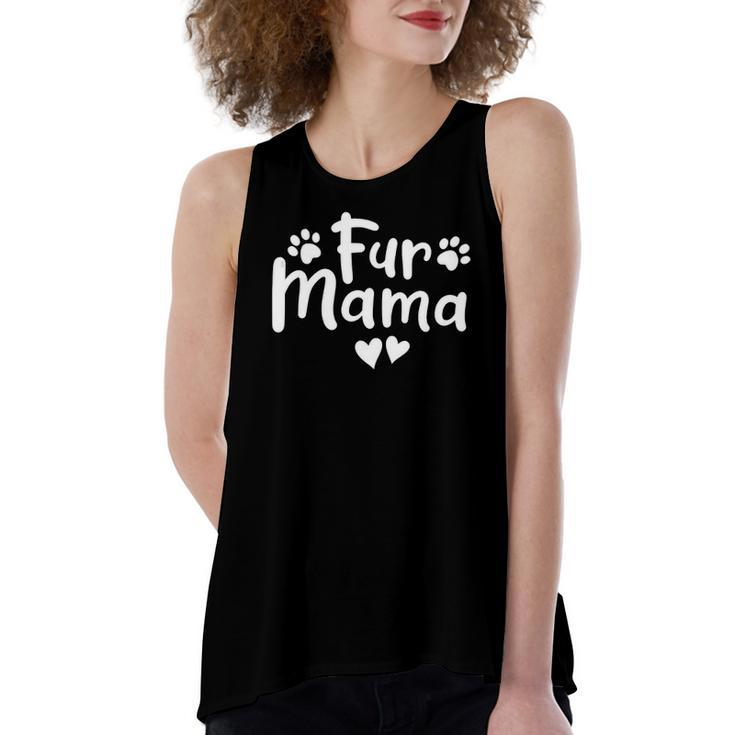 Fur Mama Paw Floral Dog Mom Women's Loose Tank Top