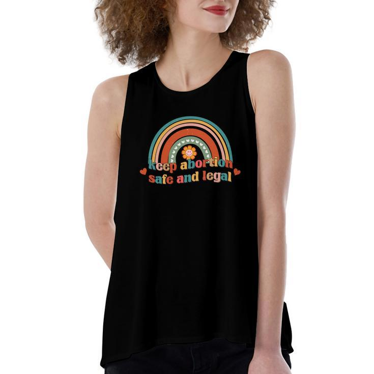Keep Abortion Safe And Legal Feminist Women's Loose Fit Open Back Split Tank Top