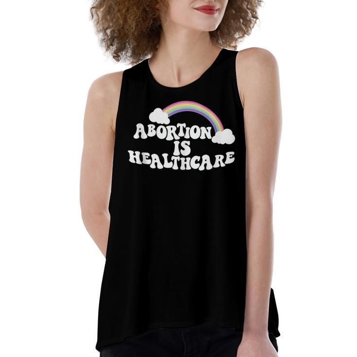 My Body My Choice - Pro Choice Abortion Is Healthcare  Women's Loose Fit Open Back Split Tank Top