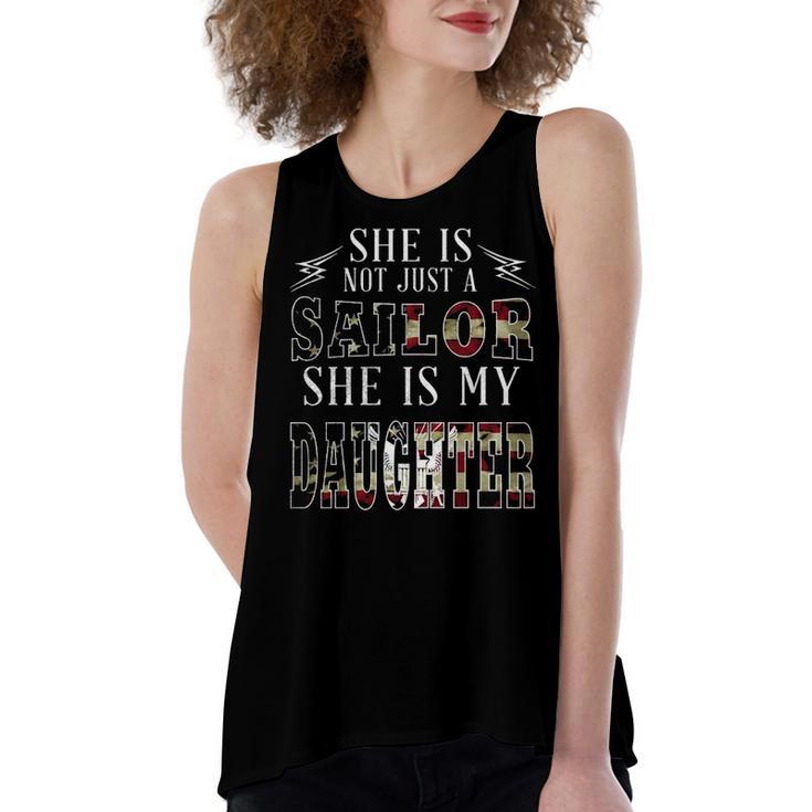 My Daughter Is A Sailor Women's Loose Fit Open Back Split Tank Top