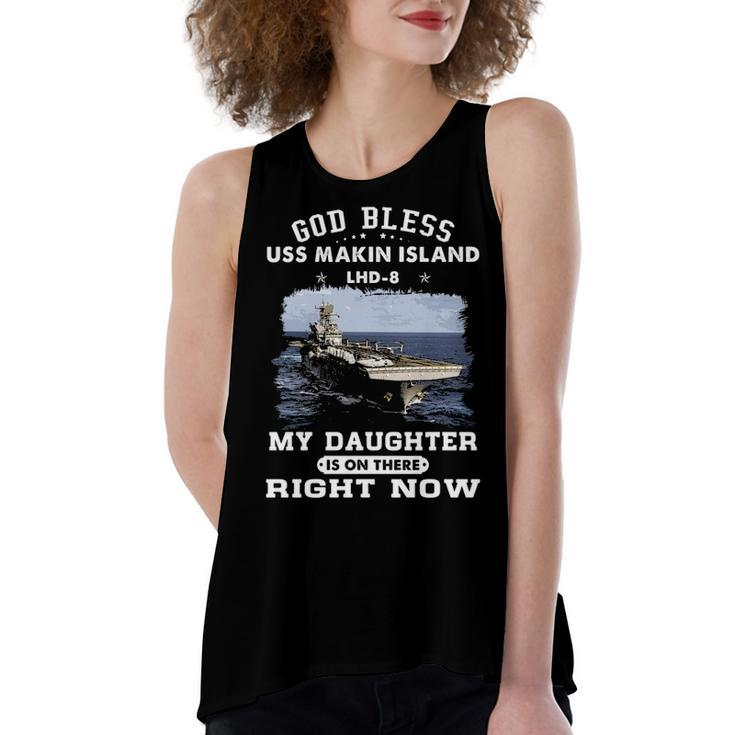My Daughter Is On Uss Makin Island Lhd  Women's Loose Fit Open Back Split Tank Top