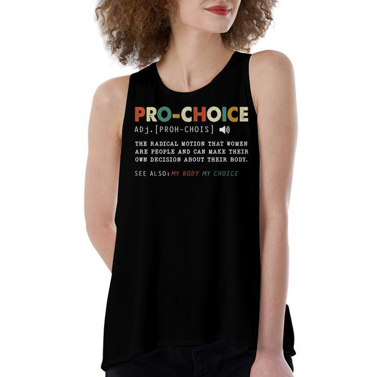 Pro Choice Definition  Keep Your Laws Off My Body  Women's Loose Fit Open Back Split Tank Top