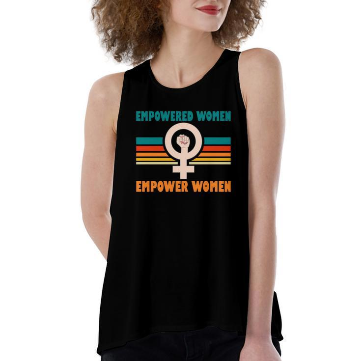 Pro Choice Empowered Women Empower Women Women's Loose Fit Open Back Split Tank Top