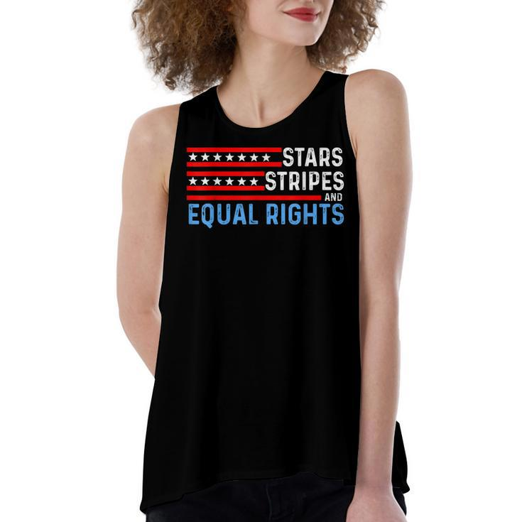 Pro Choice Feminist 4Th Of July - Stars Stripes Equal Rights  Women's Loose Fit Open Back Split Tank Top