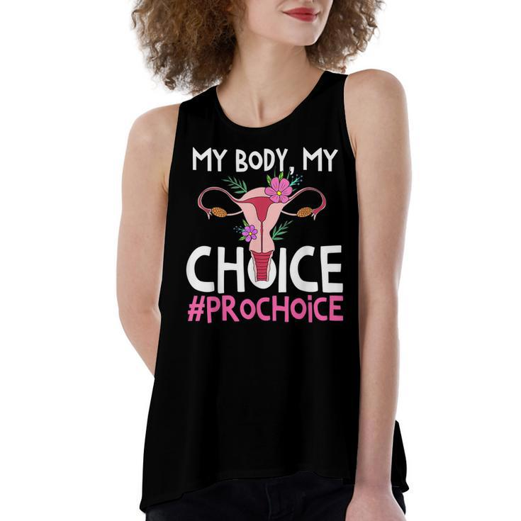 Pro Choice Support Women Abortion Right My Body My Choice  Women's Loose Fit Open Back Split Tank Top