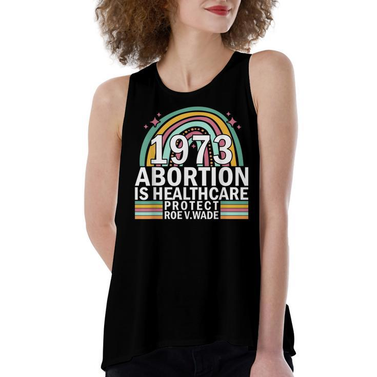 Protect Roe V Wade 1973 Abortion Is Healthcare  Women's Loose Fit Open Back Split Tank Top