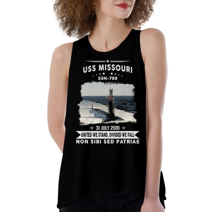 Uss Missouri Ssn  Women's Loose Fit Open Back Split Tank Top