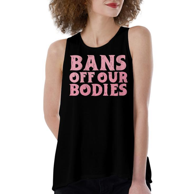 Womens Bans Off Our Bodies Womens Rights Feminism Pro Choice  Women's Loose Fit Open Back Split Tank Top