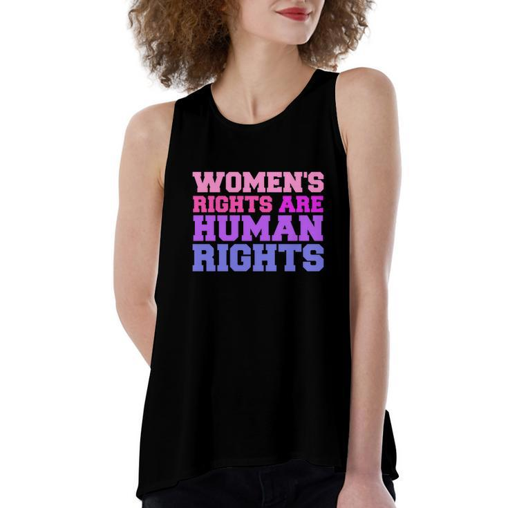 Womens Rights Are Human Rights Feminist Pro Choice Women's Loose Fit Open Back Split Tank Top