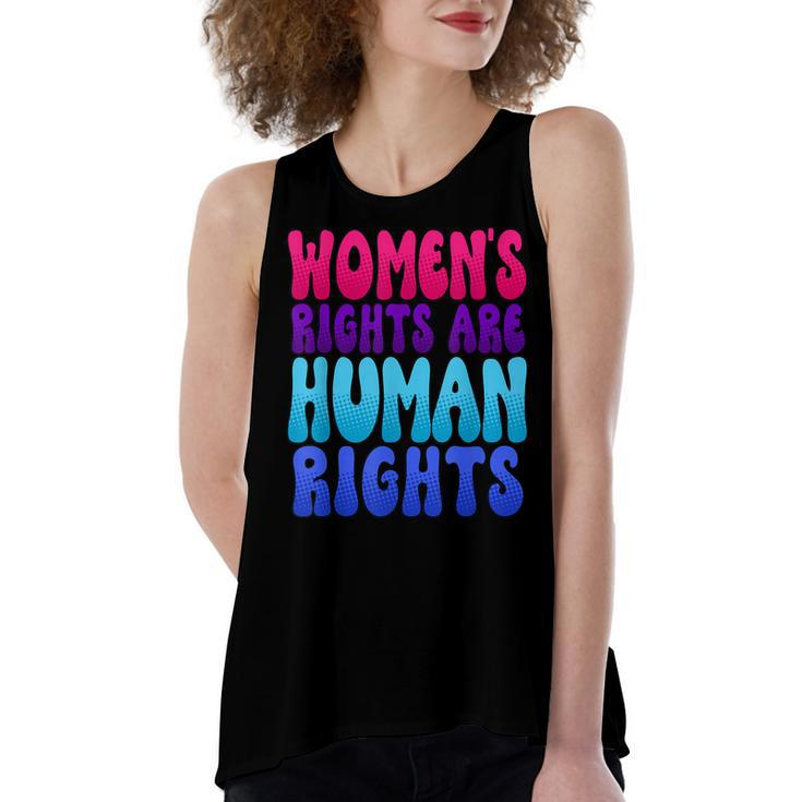 Womens Rights Are Human Rights Womens Pro Choice  Women's Loose Fit Open Back Split Tank Top