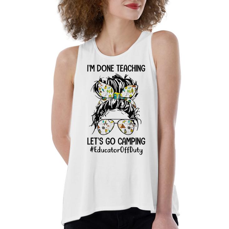 Women's Loose Fit Open Back Split Tank Top