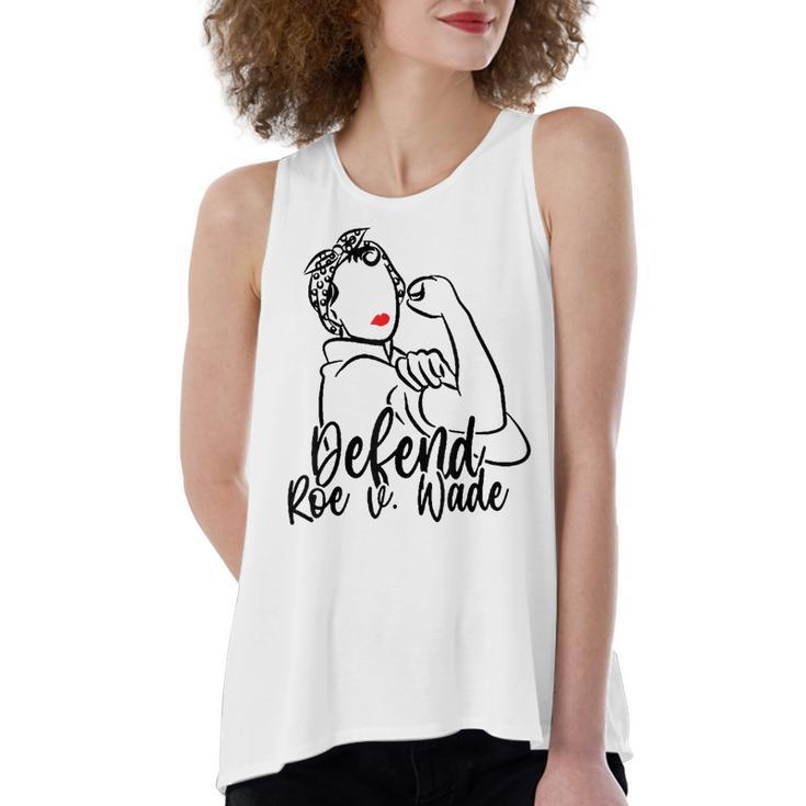 Defend Roe V Wade Pro Abortion Rights Pro Choice Feminist  Women's Loose Fit Open Back Split Tank Top