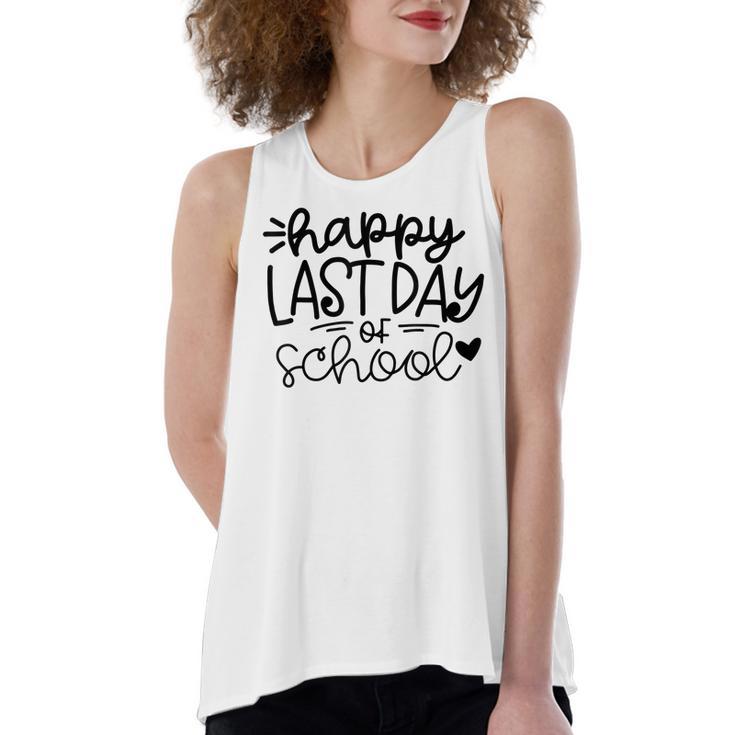 Happy Last Day Of School Kids Teacher Student Graduation  V3 Women's Loose Fit Open Back Split Tank Top