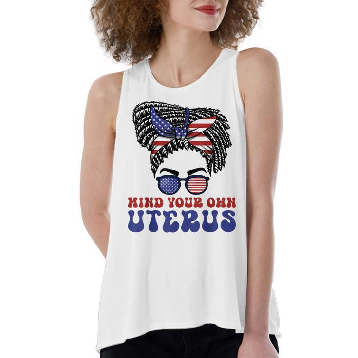 Mind Your Own Uterus Pro Choice Feminist Womens Rights  Women's Loose Fit Open Back Split Tank Top
