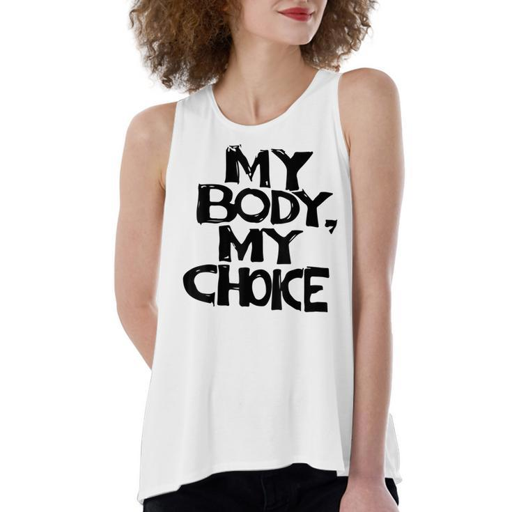 My Body My Choice Pro Choice Reproductive Rights  V2  Women's Loose Fit Open Back Split Tank Top