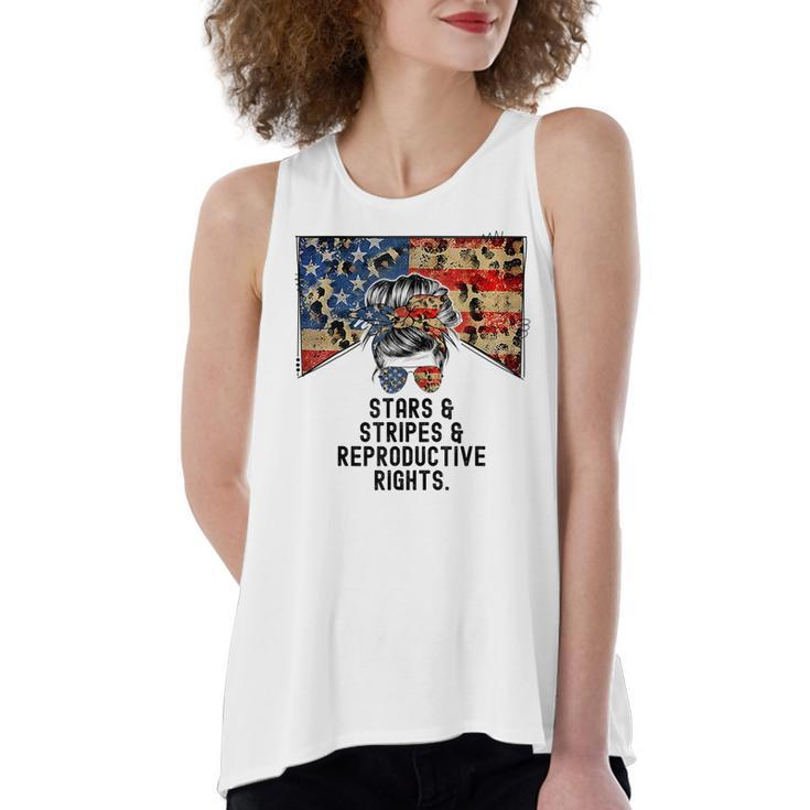 Pro Choice Feminist 4Th Of July - Stars Stripes Equal Rights  Women's Loose Fit Open Back Split Tank Top