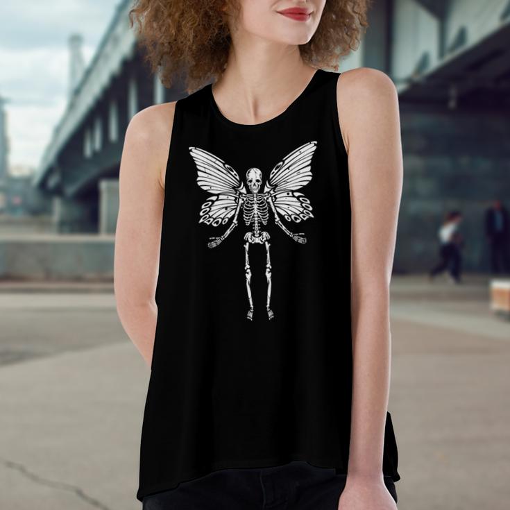 Fairycore Aesthetic Gothic Butterfly Skeleton Fairy Grunge Women's Loose Fit Open Back Split Tank Top