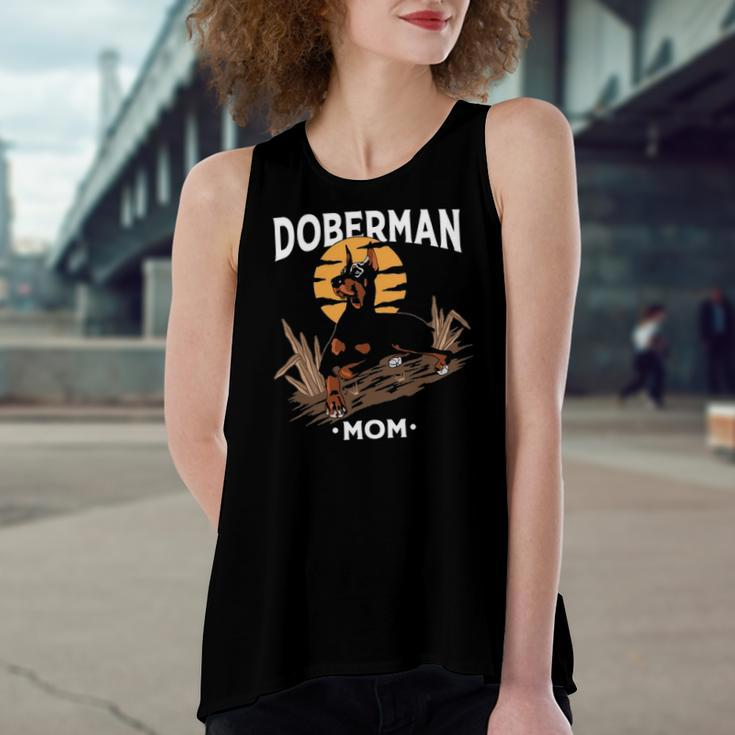 Doberman Mom Art For Girl Dog Lover Mother&8217S Day Women's Loose Tank Top