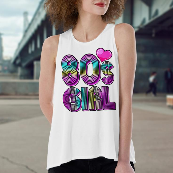 80S Girl Birthday Party Costume Retro Vintage Gift Women V2 Women's Loose Fit Open Back Split Tank Top