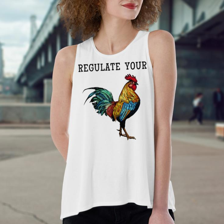 Pro Choice Feminist Womens Right Funny Saying Regulate Your Women's Loose Fit Open Back Split Tank Top