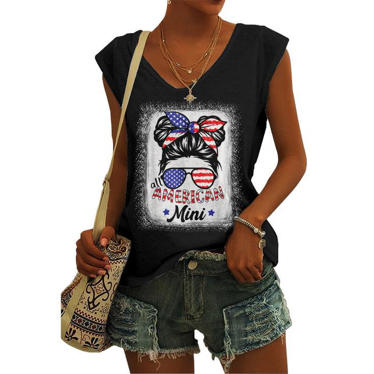 All American Mini Patriotic July 4Th Daughter Women's Vneck Tank Top