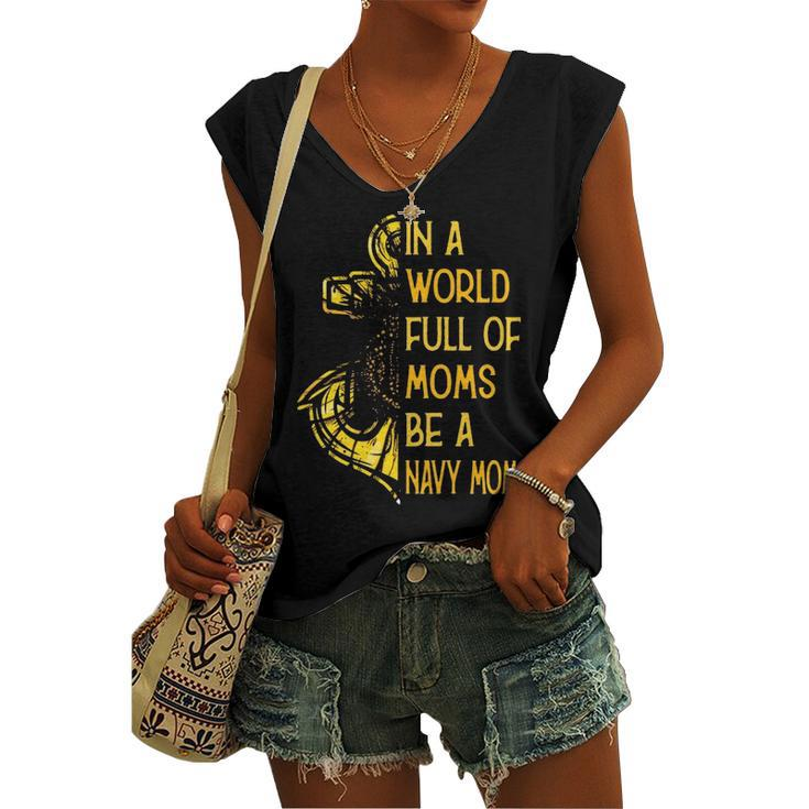 Be A Navy Mom Women's V-neck Casual Sleeveless Tank Top