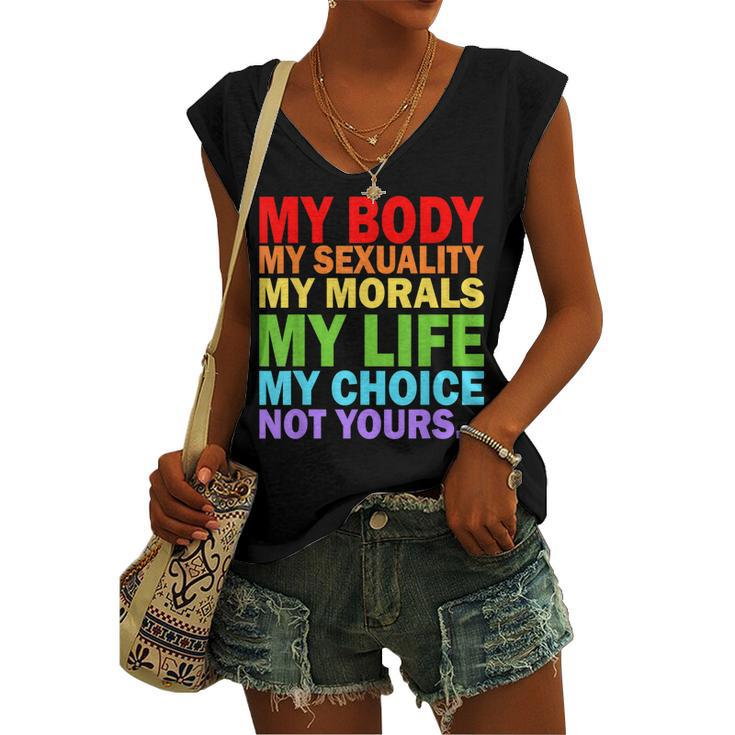 My Body My Sexuality Pro Choice - Feminist Womens Rights Women's Vneck Tank Top