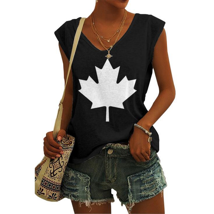 Canadian Flag  Maple Leaf Canada Day Women's V-neck Tank Top