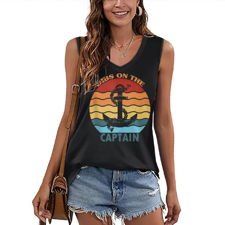 Captain Wife Dibs On The Captain Funny Dibs On The Captain  Women's V-neck Casual Sleeveless Tank Top