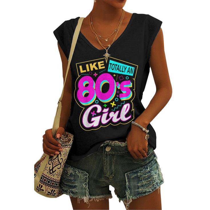 Cool 80S Girl Retro Fashion Throwback Culture Party Lover Women's Vneck Tank Top