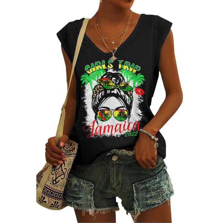 Womens Girls Trip Jamaica 2022 For Womens Weekend Birthday Party Women's Vneck Tank Top