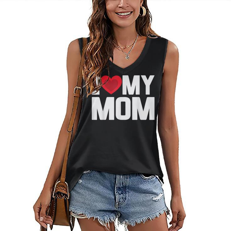 I Heart My Mom Love My Mom Happy Mothers Day Family Outfit  Women's V-neck Casual Sleeveless Tank Top