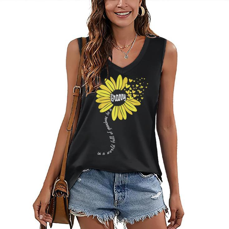 In A World Full Of Grandmas Be A Granny Happy Mothers Day  Women's V-neck Casual Sleeveless Tank Top