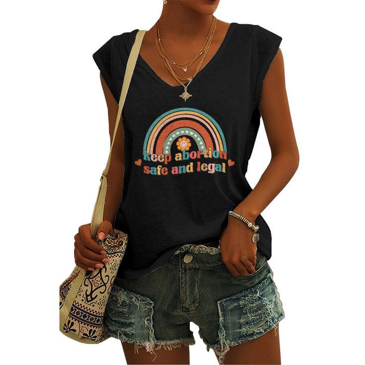 Keep Abortion Safe And Legal Feminist Women's Vneck Tank Top