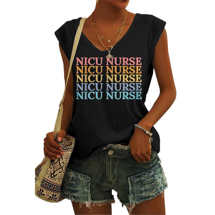 Nicu Nurse Neonatal Labor Intensive Care Unit Nurse V2 Women's Vneck Tank Top